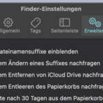 Dateiendungen in macOS anzeigen