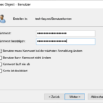 Active Directory Benutzer anlegen