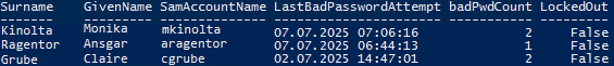 Fehlgeschlagene Anmeldeversuche im Active Directory auslesen Fehlgeschlagene Anmeldeversuche im Active Directory auslesen